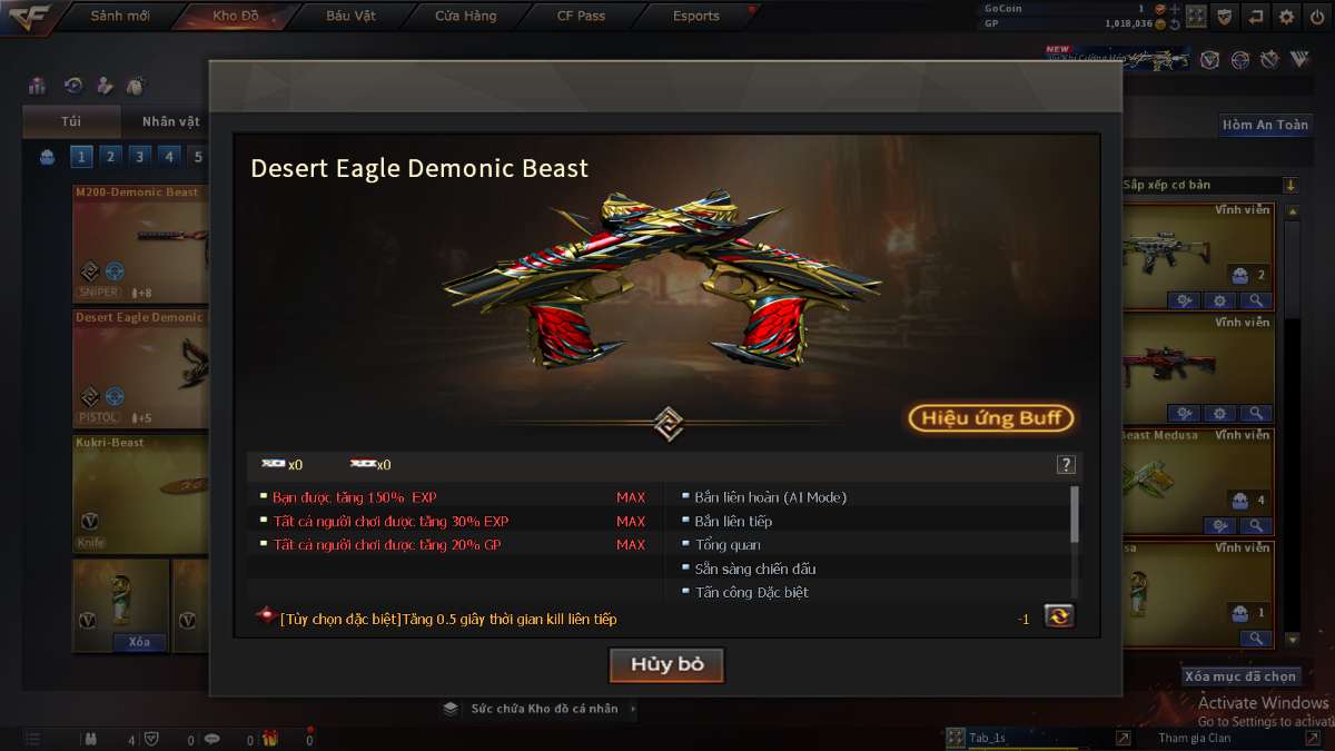 shop acc cf uy tin gia re